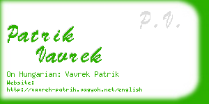 patrik vavrek business card